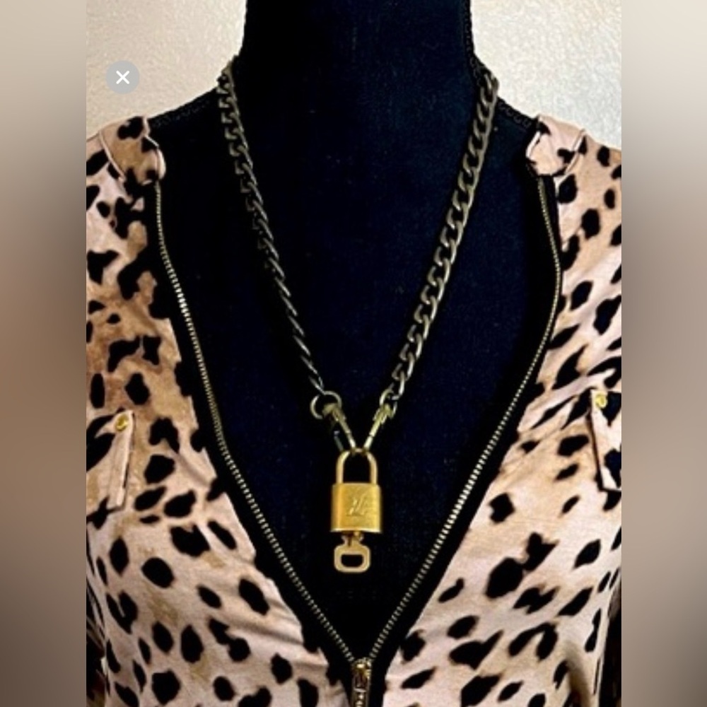 Authentic gold LV lock & key made into a necklace.